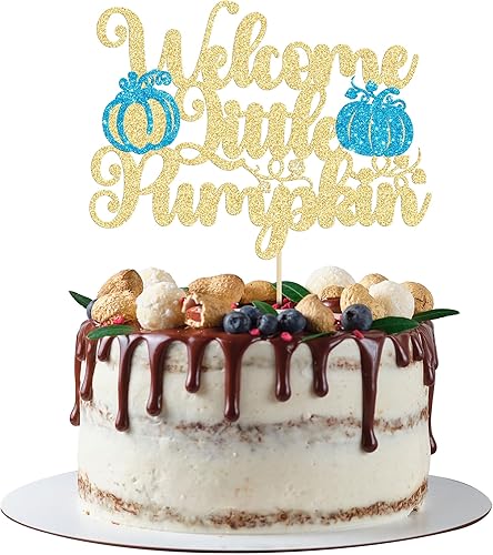 Miniatura 8 de 24 piezas de calabaza Oh Baby Cupcake Toppers Pink Glitter Pumpkin Cupcake Picks Boy Baby Shower Cake Decor for Pumpkin Theme Reveal Kids Birthday