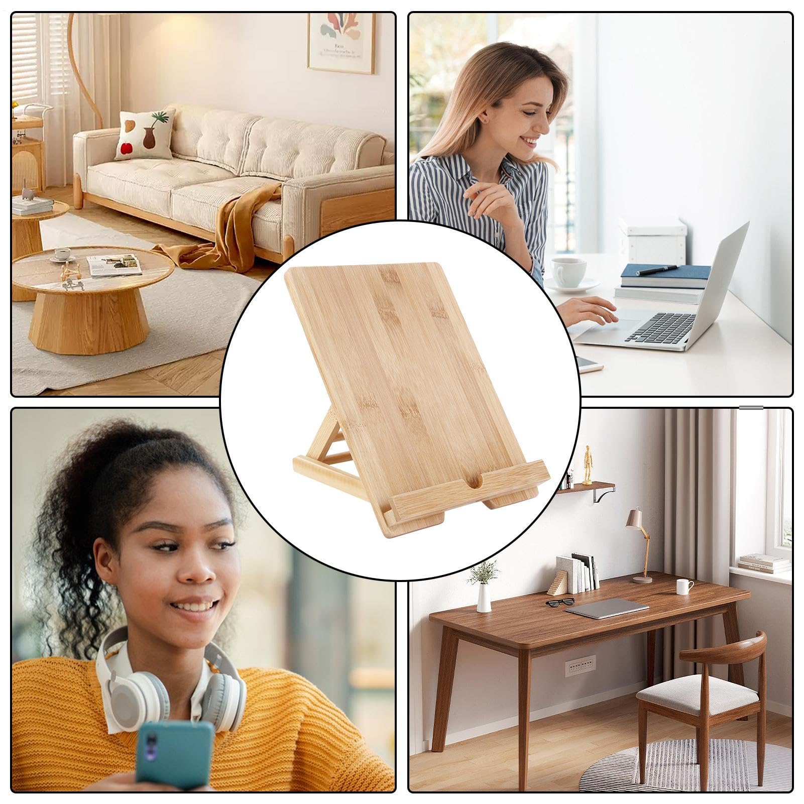 Supporto da scrivania per tablet in legno regolabile pieghevole multi-angolo