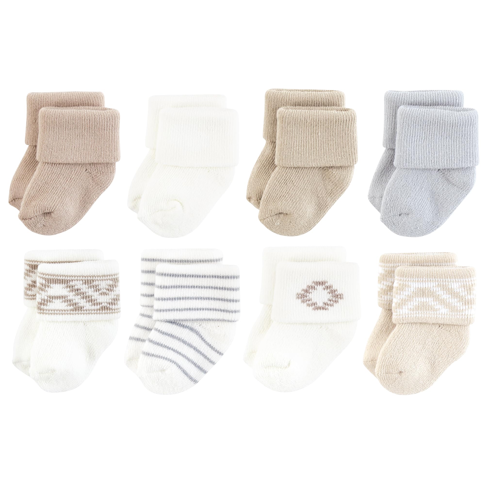 Hudson Baby Baby 8-pack Cotton Rich Newborn and Terry Socks