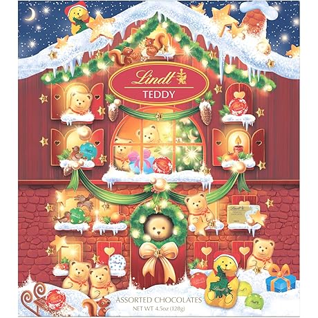 Holiday Teddy Bear Advent Calendar with Godiva Chocolates (2023)