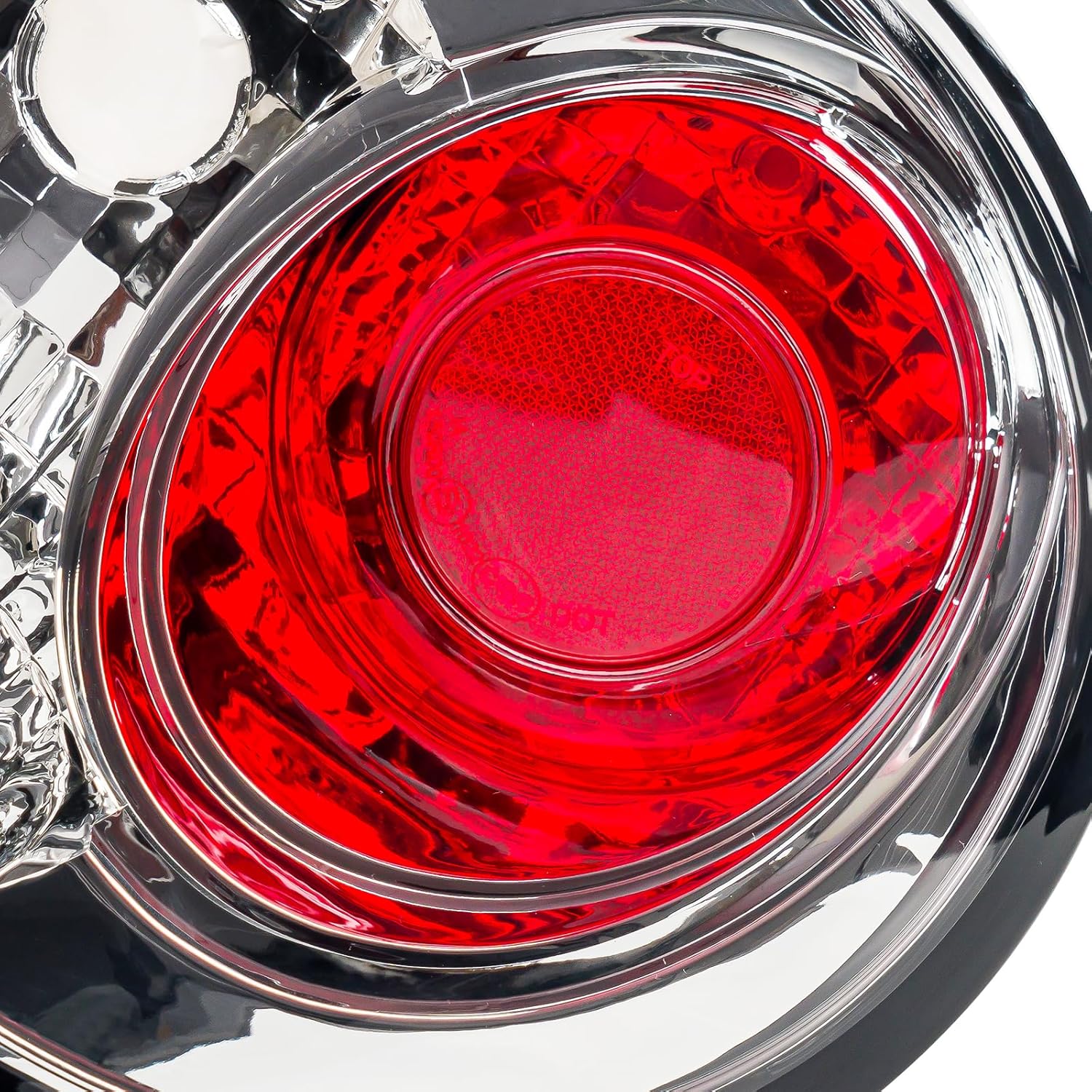 Torchbeam Tail Light Assembly Compatible with Beetle 1998-2005 Chrome Housing Clear Lens, Tail Lights Brake Lamps for Driver and Passenger Side