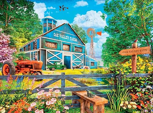 Buffalo Games - Country Life - Oak Valley Farm - Rompecabezas de 1000 piezas para adultos, rompecabezas desafiante perfecto para noches de juego -