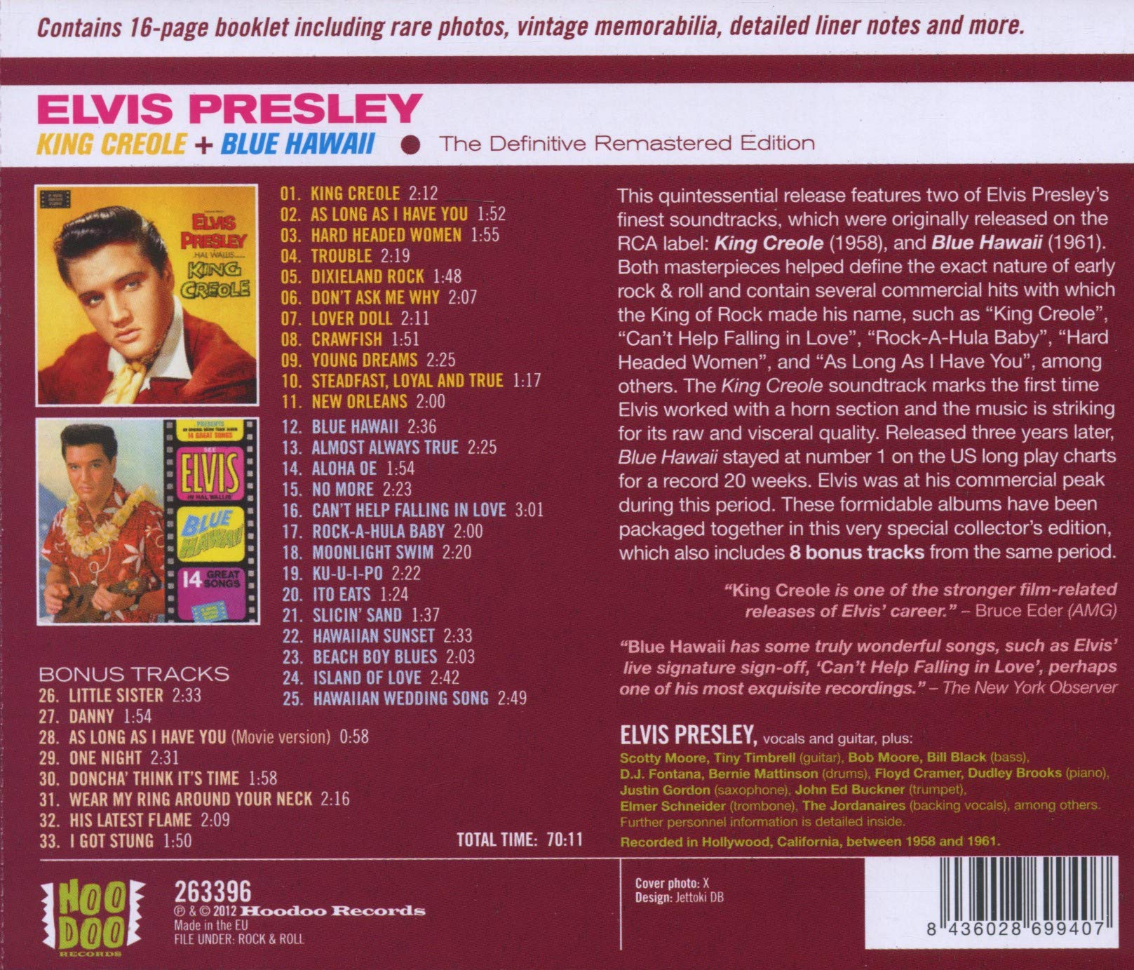 Elvis Presley King Creole Blue Hawaii
