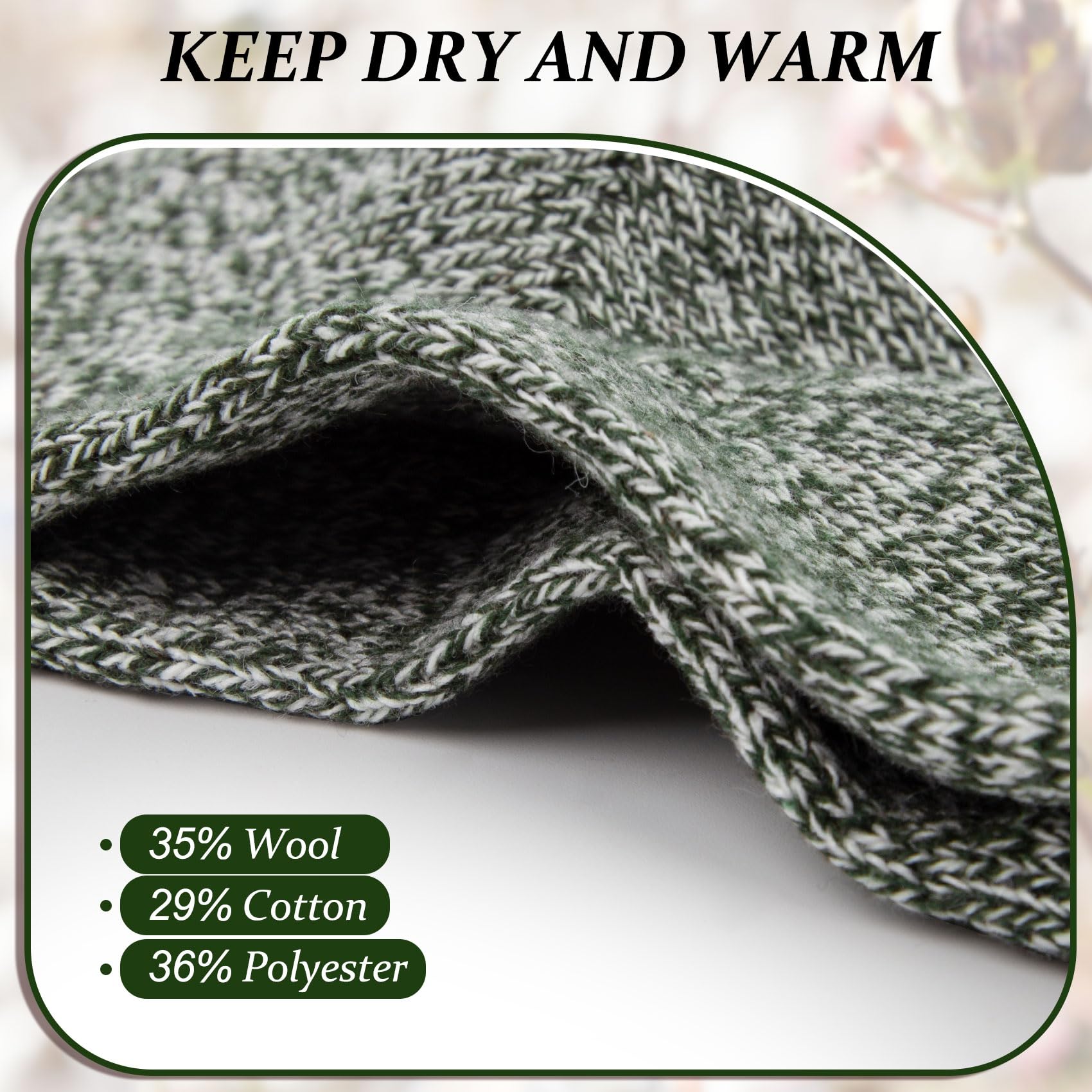 Chalier Finery 5 Paia Calze Invernali di Lana da Donna, Calzini Termiche Spesse da Donna, Morbidi ed Elastici, Regalo di Natale per il Compleanno da Donna