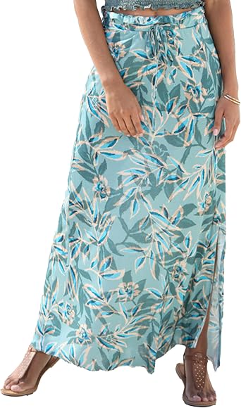 LASCANA Womens Paperbag Maxi Skirt