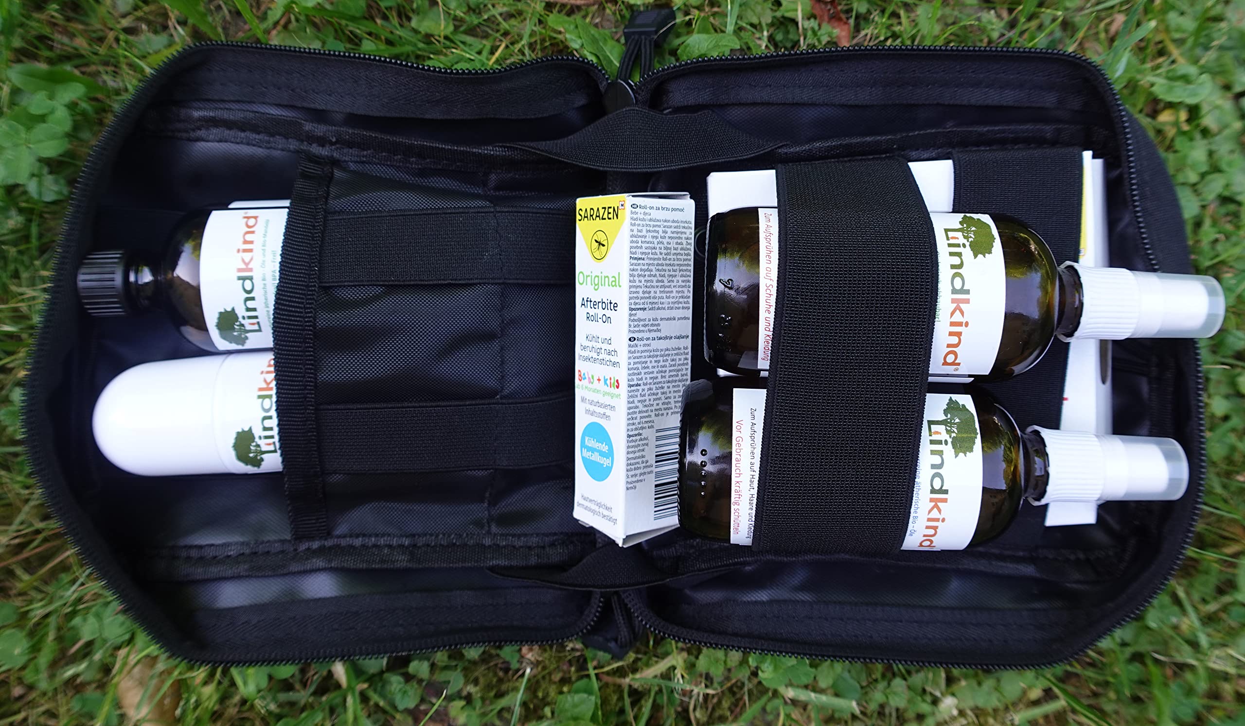Set Mückenspray u. Zeckenspray aus Bio - Produkten + Zeckenzange Afterbite nach dem Stich Stift