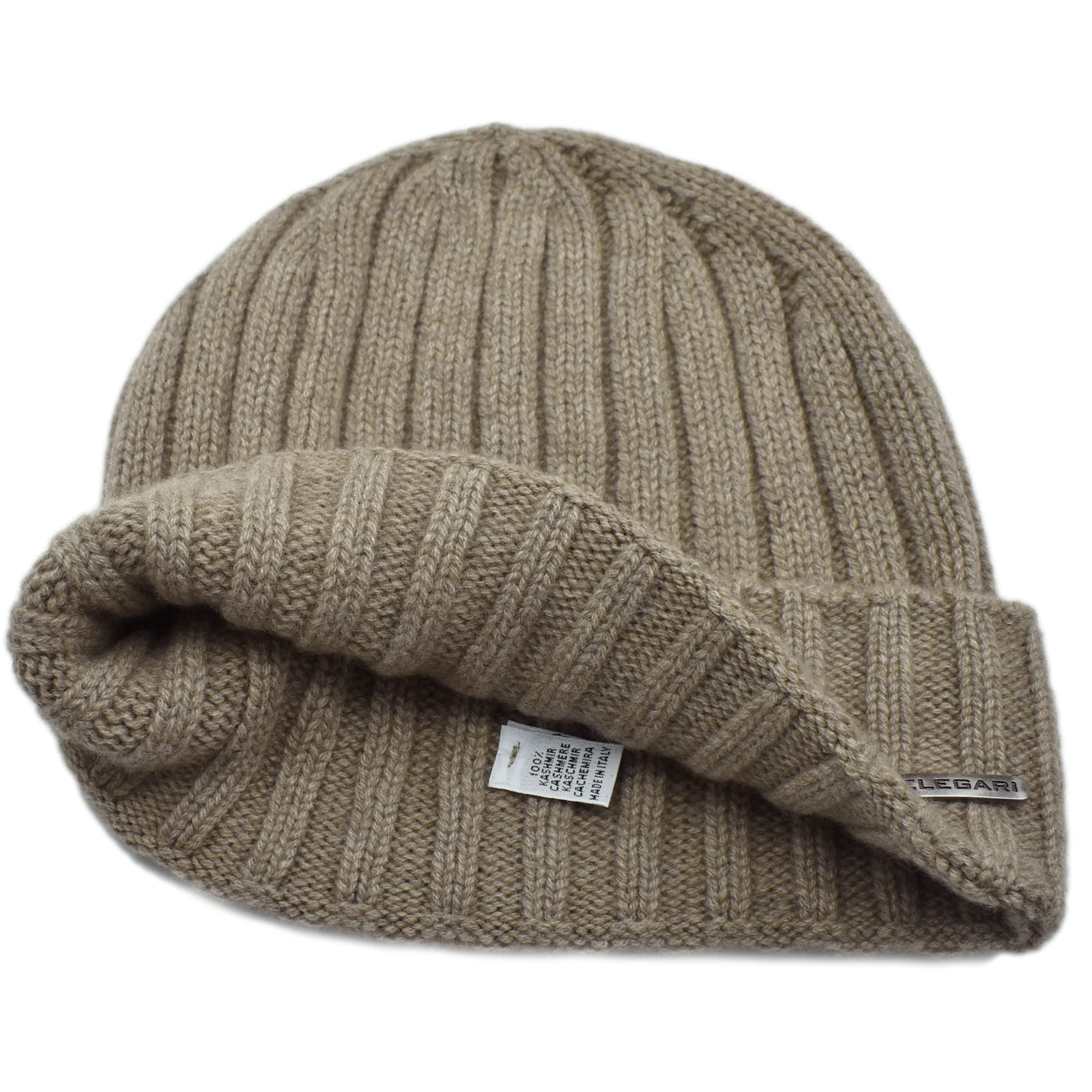 Melegari Berretto Cuffia Beanie Trento | 100% Cashmere | Made in Italy | Unisex