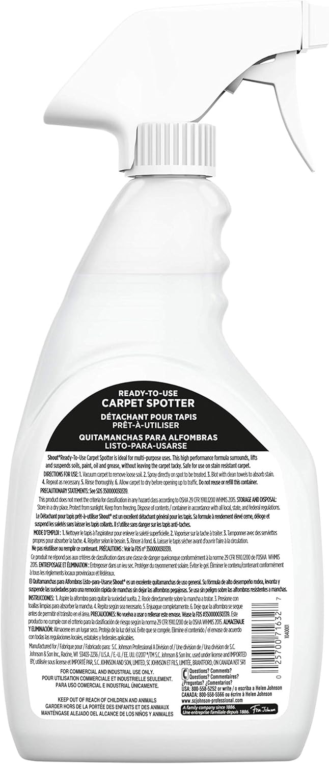 SC Johnson Professional, Shout Carpet Stain Remover, Use on All Carpet