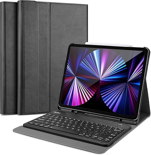 ProCase for iPad Pro 11 Keyboard Case 2022 2021 2020 2018, Slim Shell Lightweight Cover with