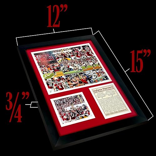 Miniatura 7 de Indiana Hoosiers  Campeones Nacionales CFP 2025  Recuerdos coleccionables de fútbol Hoosier  Imagen enmarcada y regalo de collage de fotos, arte de