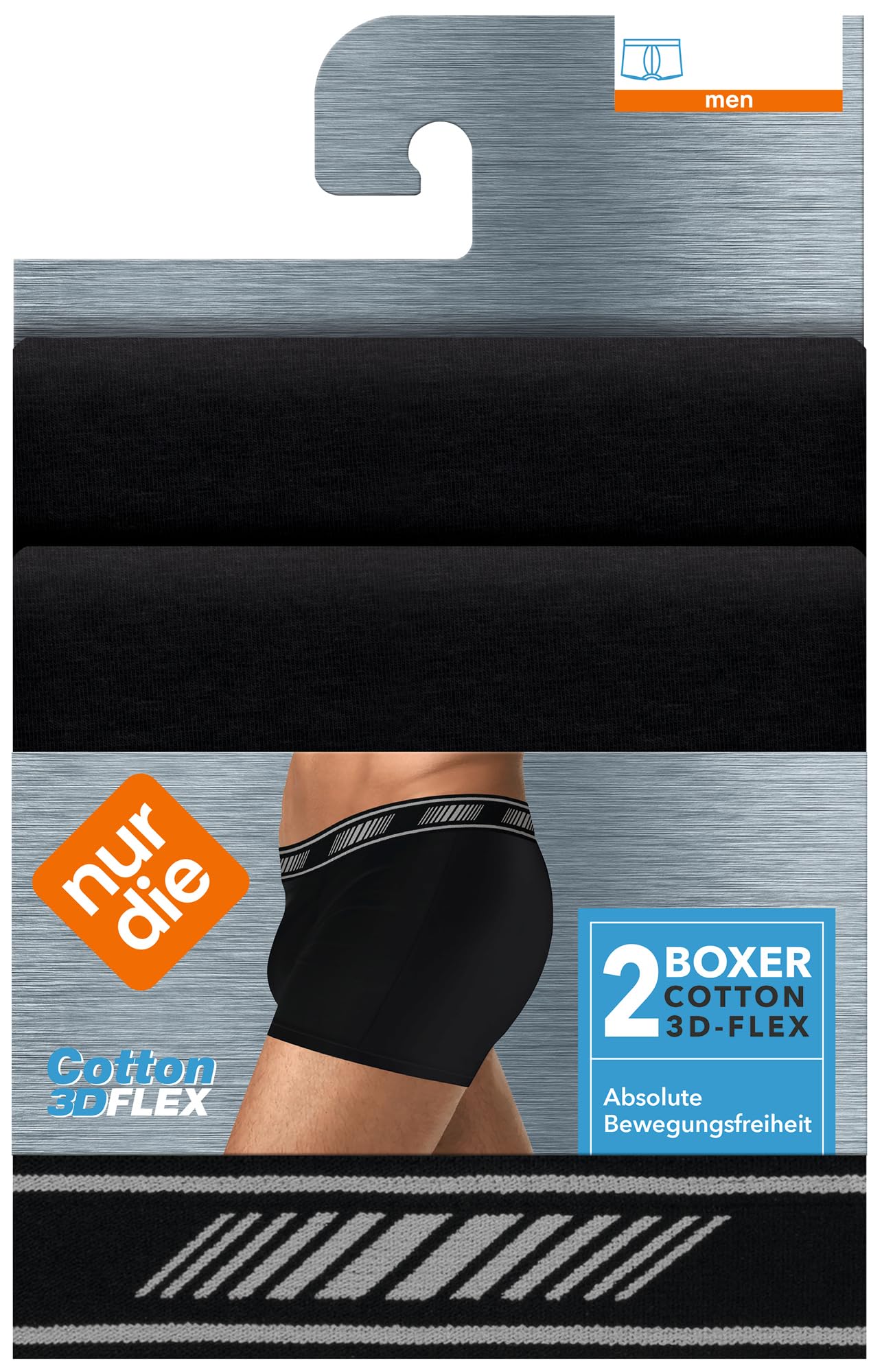 Nur Die 6er Pack Boxer Cotton 3D-Flex aus Baumwolle enge Boxershorts Bewegungsfreiheit Männer Unterhosen Herren