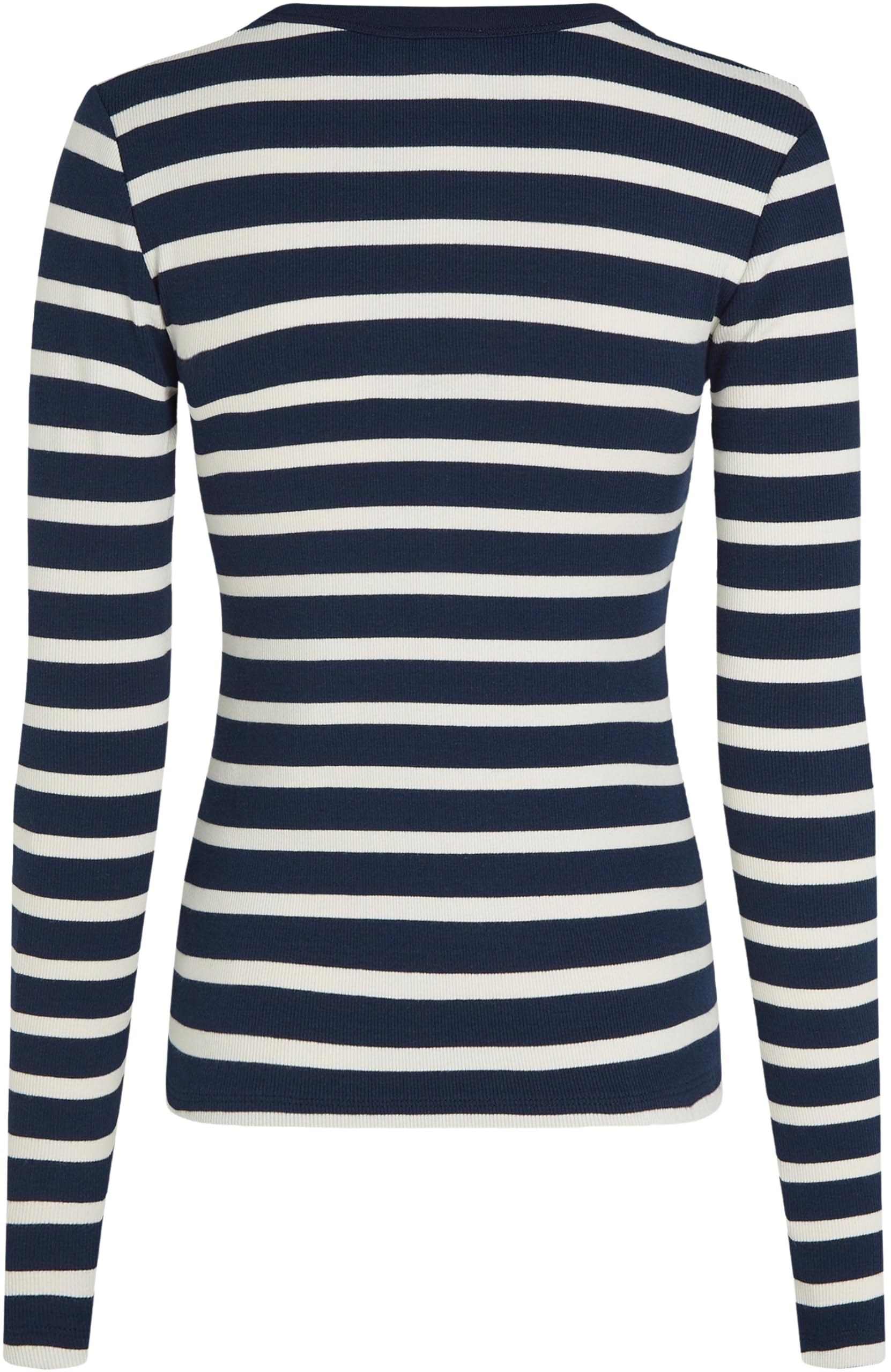 Tommy Hilfiger Camiseta de Manga Corta Mujer Slim Henley con Botones