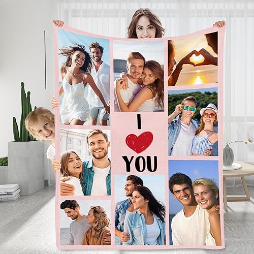 SalaGraphics Manta personalizada con fotos, texto, regalos personalizados para parejas, mantas con fotos con mis propias fotos, mantas
