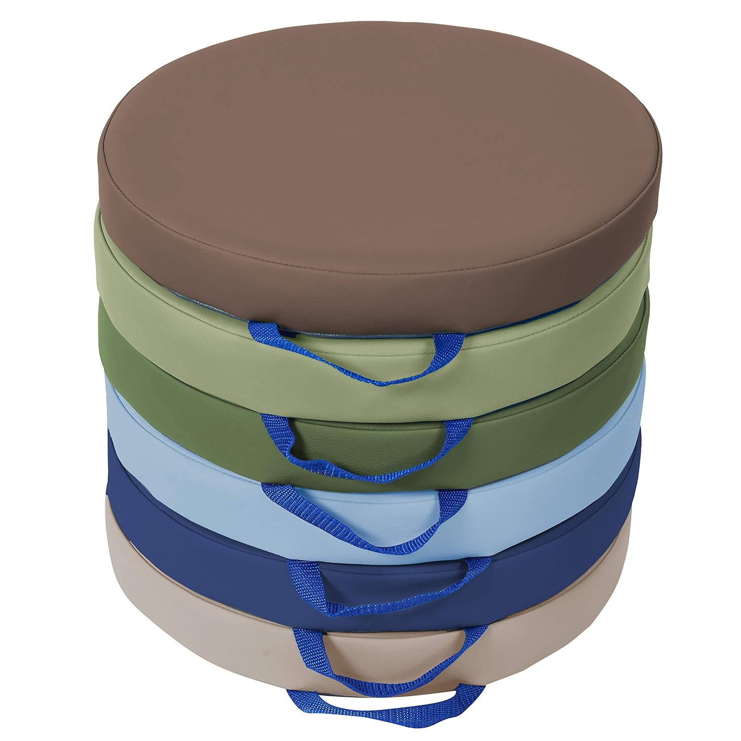 Buy SoftScape 15 inch Round Floor Cushions with Handles; Flexible