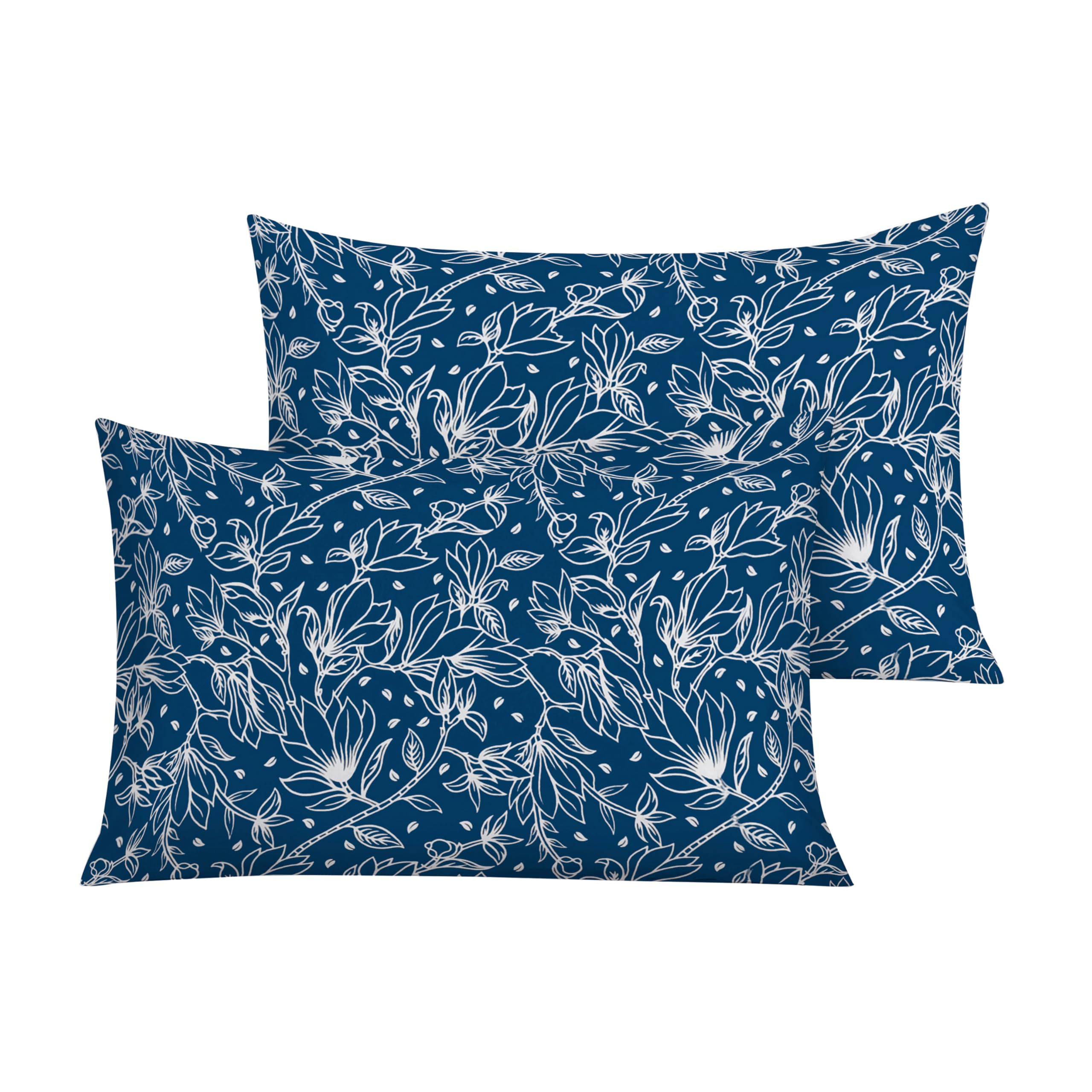 RAYBedding Luxury Printed Floral Pillowcases Pair – 50x75cm with Envelope Flap, Soft Printed Pillow Covers