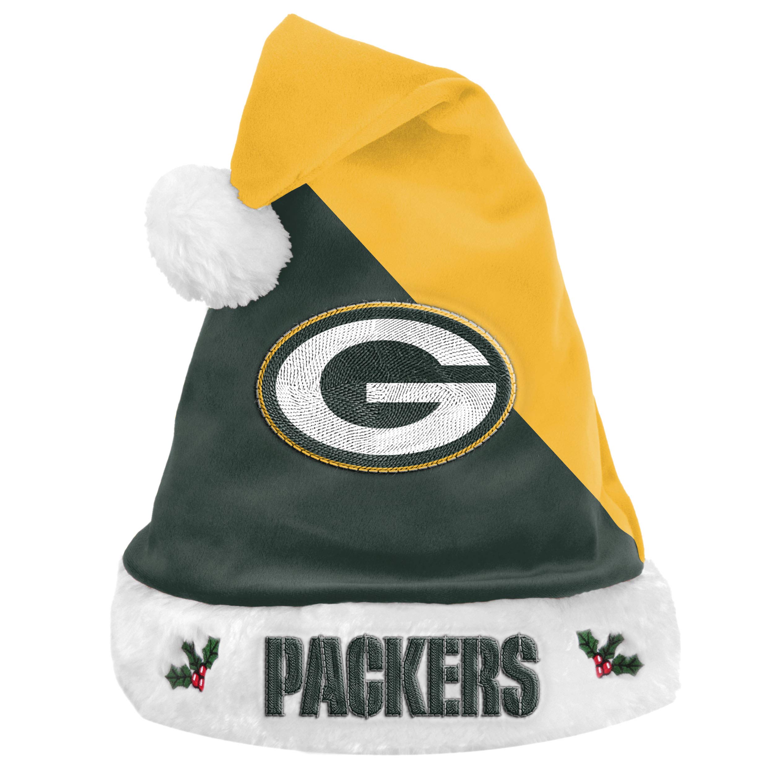 Foco Men's Santahat-Packers-Greenyellow#30750 Green Bay Packers Nfl 2021 Colorblock Santa Hat - Stück