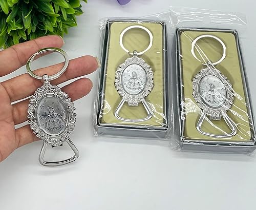 Miniatura 2 de RBN Quinceañera - Llavero abrebotellas, regalo de 15 Mis membrillo 15 cumpleaños, dulce dieciséis cumpleaños, regalo para invitados, 12 unidades, 12