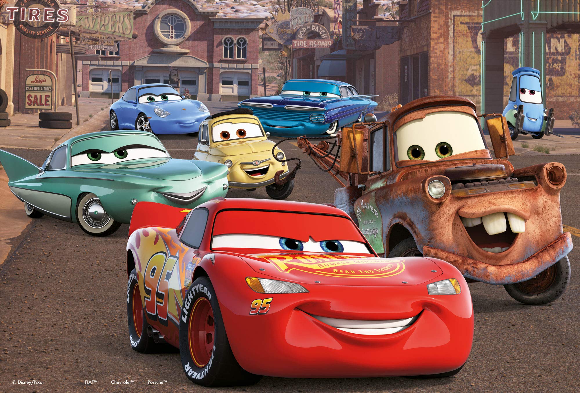 Lisciani - Puzzle DISNEY Cars - Personajes de Autos - Puzzle Progresivo - Juego Educativo - Para Niños a Partir de 3 Años - Caja Especial Autocorrectora - Fabricado en Italia