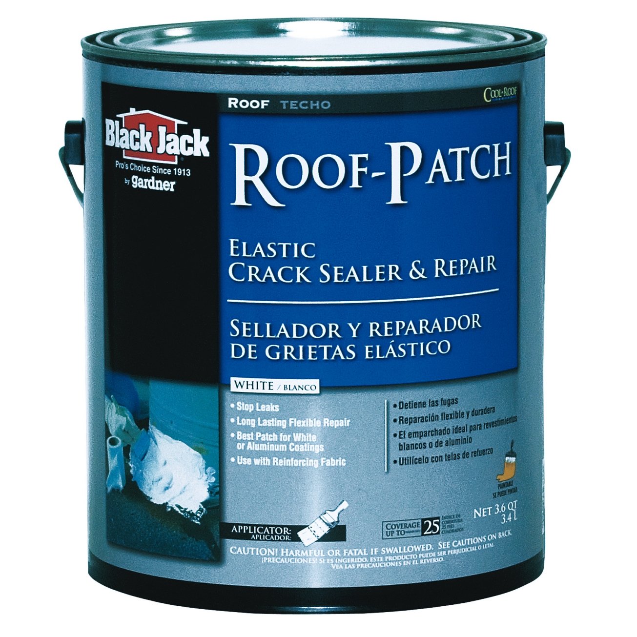 Black Jack Roof-Patch Elastic Crack Sealer And Repair Water Based White ...