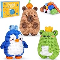 Vista 8 de Kit de ganchillo para principiantes – Kit de inicio de ganchillo de 4 piezas con tutoriales en video paso a paso, para adultos – Elefante, ratón