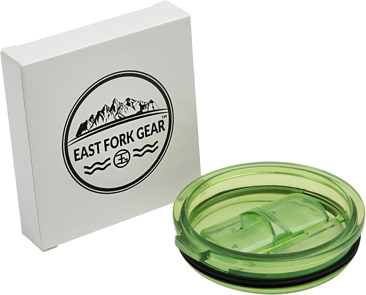 East Fork Gear Splash and Spill Resistant Straw Friendly Replacement Lid for Tumblers of Select Brands, 30 oz. , Green