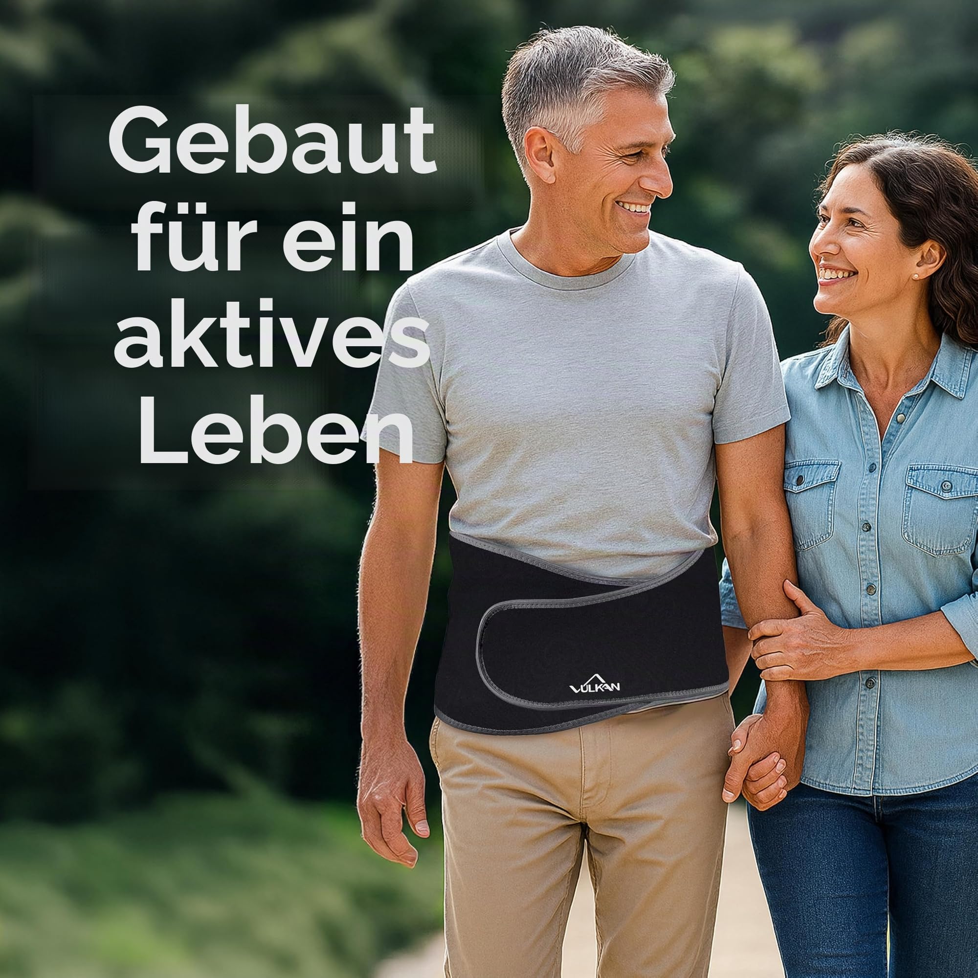 VULKAN Classic Rückenstützgürtel – Lendenwirbelstütze für Männer & Frauen, Verstellbare Rückenbandage zur Schmerzlinderung, Stabiler Rückengurt für Ischias & Haltungskorrektur, Universelle Passform