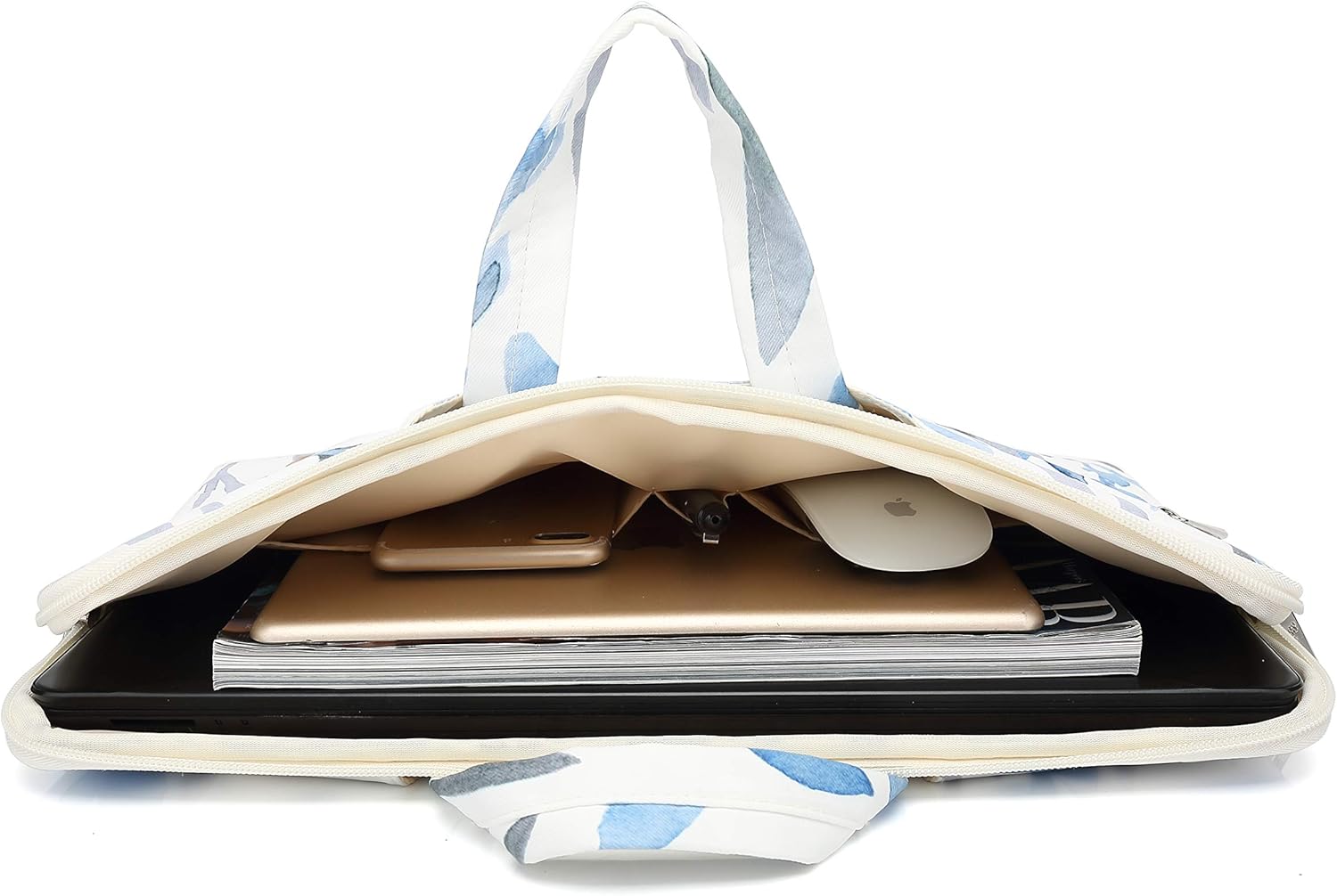 New Deal Canvaslife daffodils Pattern 15 inch Waterproof Laptop Shoulder Messenger Bag for 14 Inch to15.6 inch Laptop and MacBook Pro 15 Laptop Case