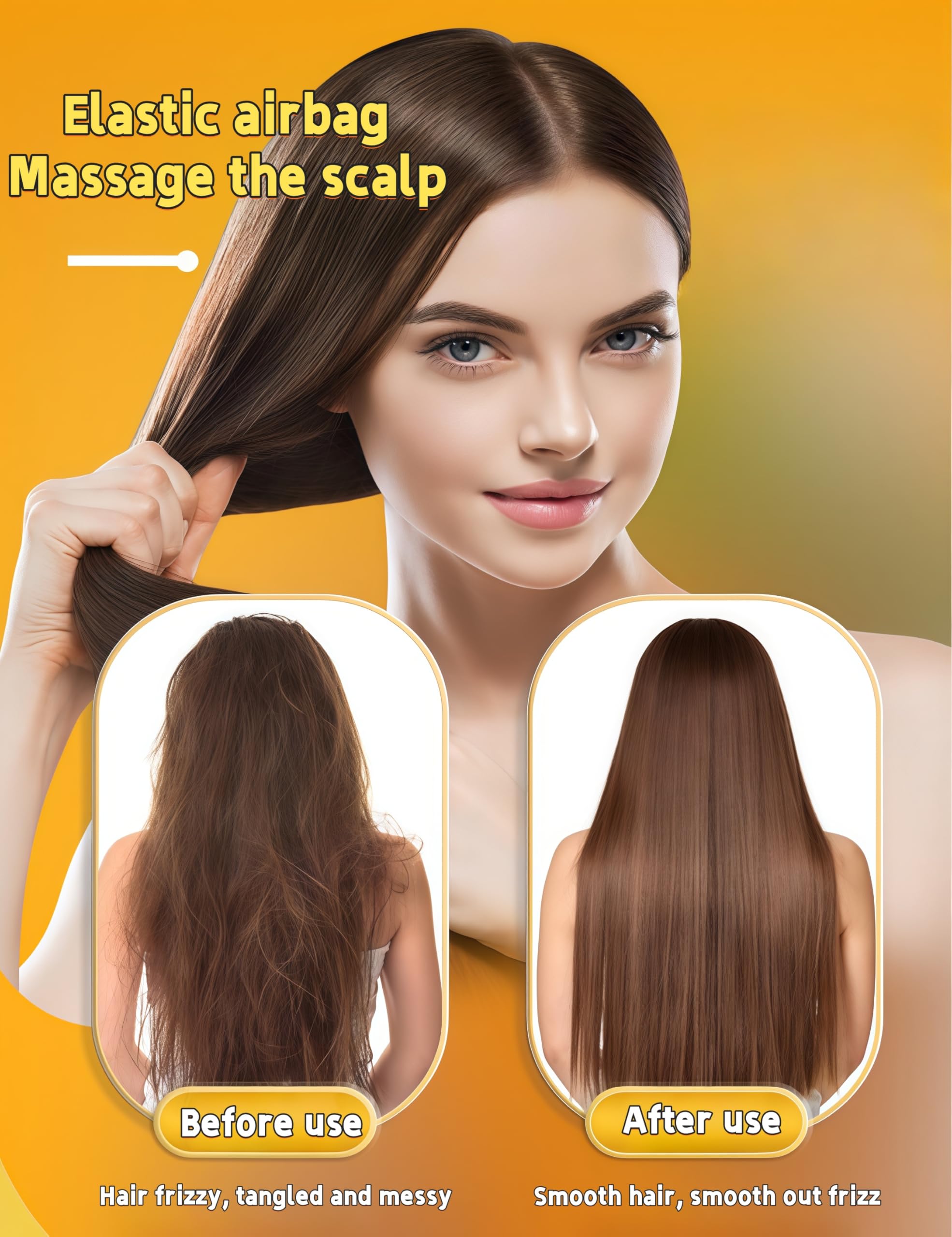 2 cepillos curvados con ventilación, cepillo para cabello grueso, cepillo desenredante de secado rápido para mujeres/hombres