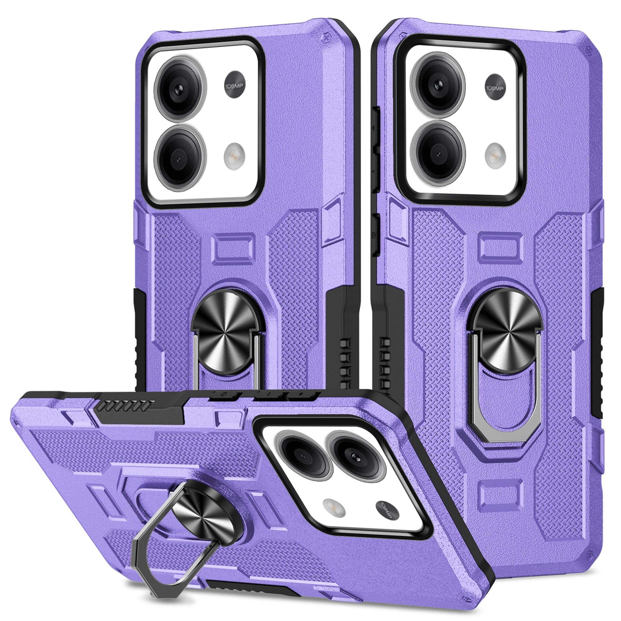 For OPPO Reno 7 4G Case, Ring Armor Shockproof Stand Phone Cover