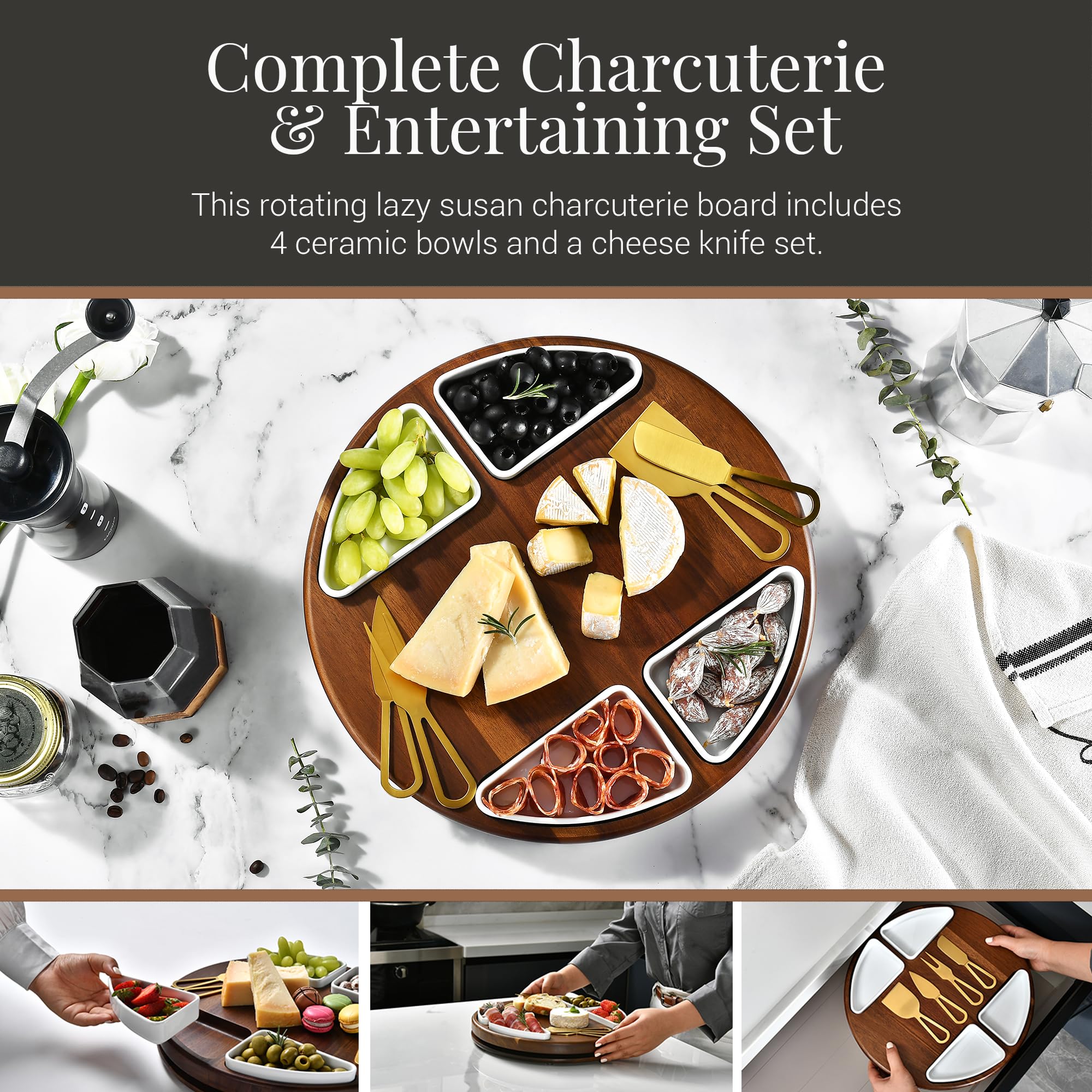 Amazon.co.jp: Shanik アップグレード レイジースーザン チーズまな板