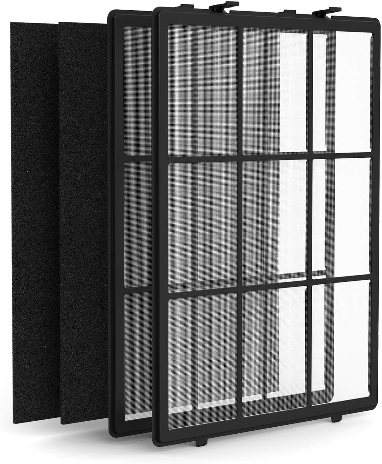 SAKEGDY 115115 HEPA Replacement Filter A Compatible with Winix PlasmaWave C535 5300-2 5000 Air Cleaner Purifier, 2 Washable PreFilter+2 Activated Carbon Filter