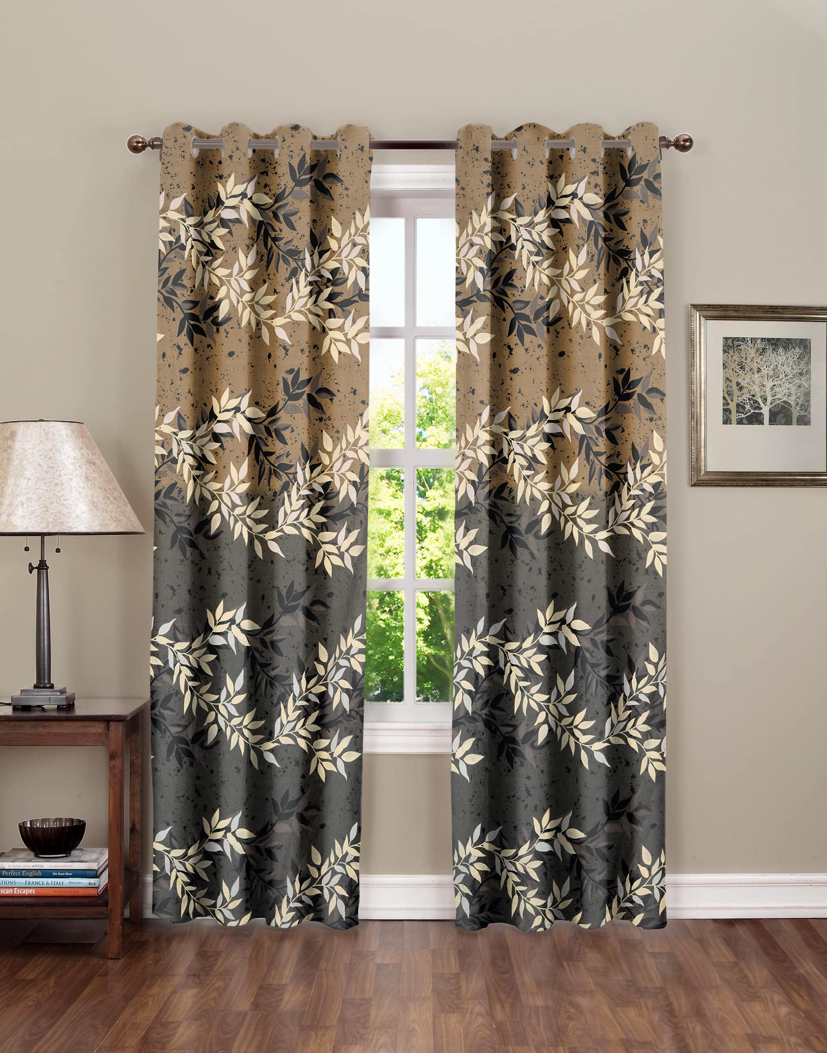 Amazon Brand - Umi Super Soft Brushed Microfiber Cotton Door Curtains,48X84(Inches) 7 Feet,Living Room,Grommet Curtain Panel,Pack of 2 Panel Door Curtains | Yellow Geo (B0BXH91T3X) Amazon Price History, Amazon Price Tracker