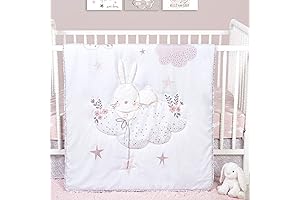 Sammy & Lou Cottontail Cloud 4-Piece Crib Bedding Set for Baby Girl
