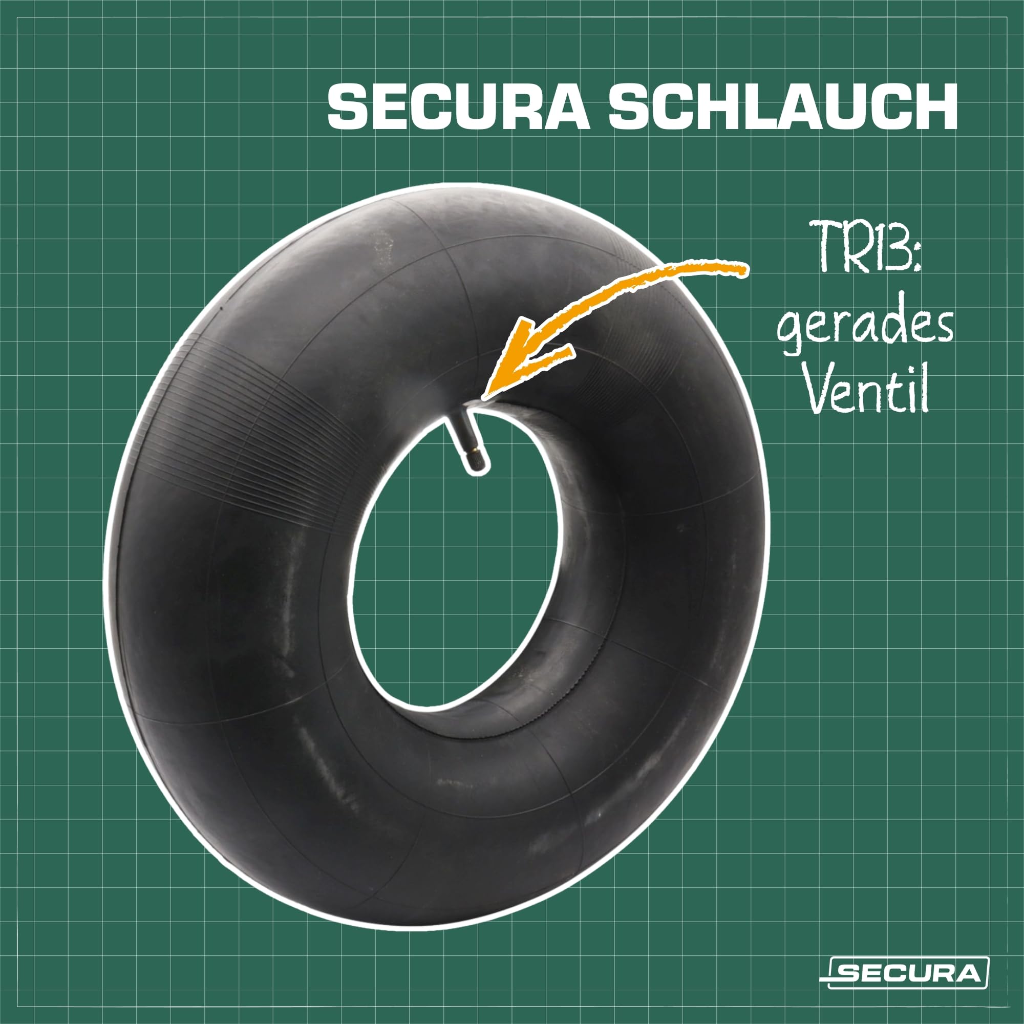 SECURA Reifen 20x8.00-8 inkl. Schläuche mit geradem Ventil TR13