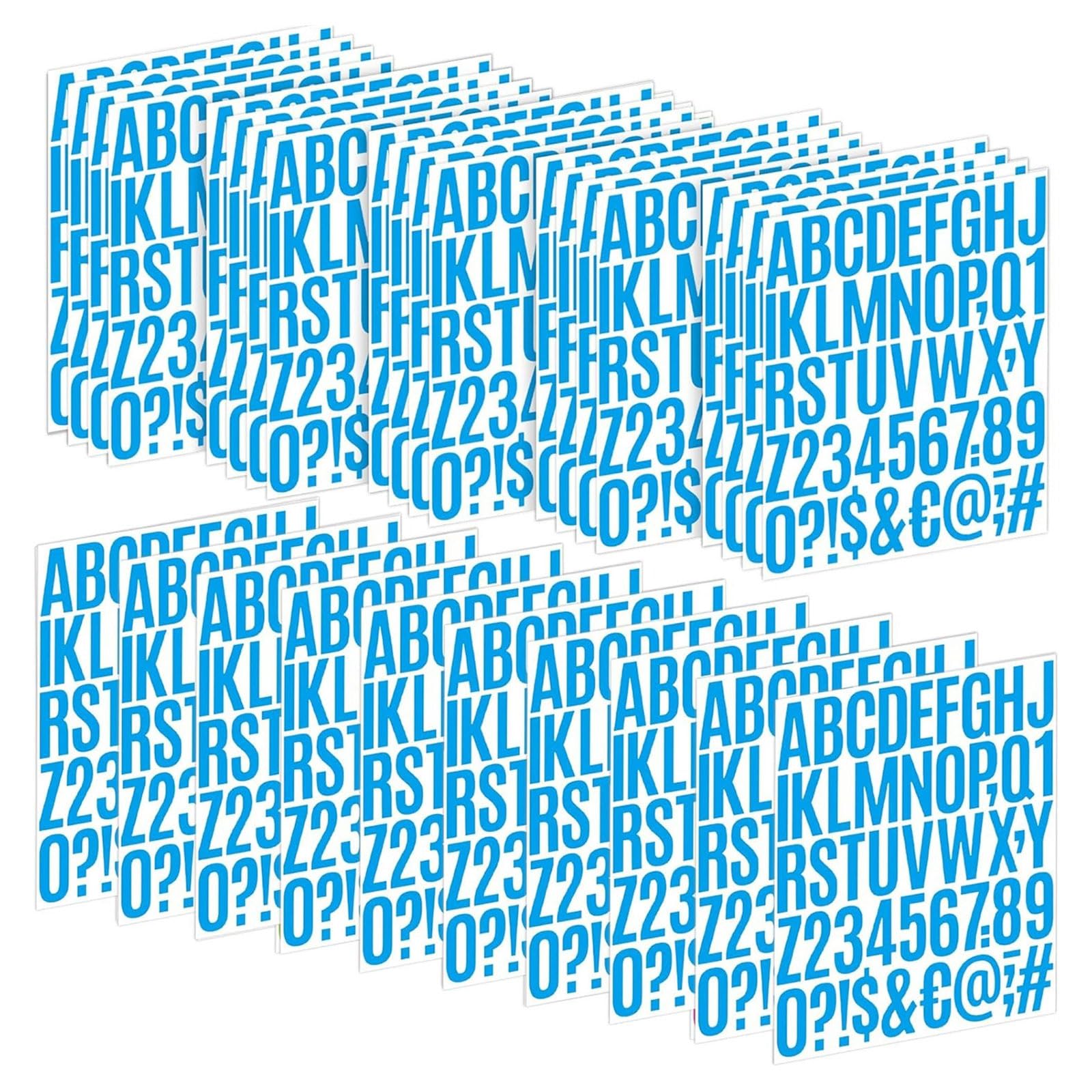 Tfaoys Blue 30Sheets Glittering Letter Number Sticker Gold Glittered Sticker Large Letter For Journal Notebook Scrapbooking