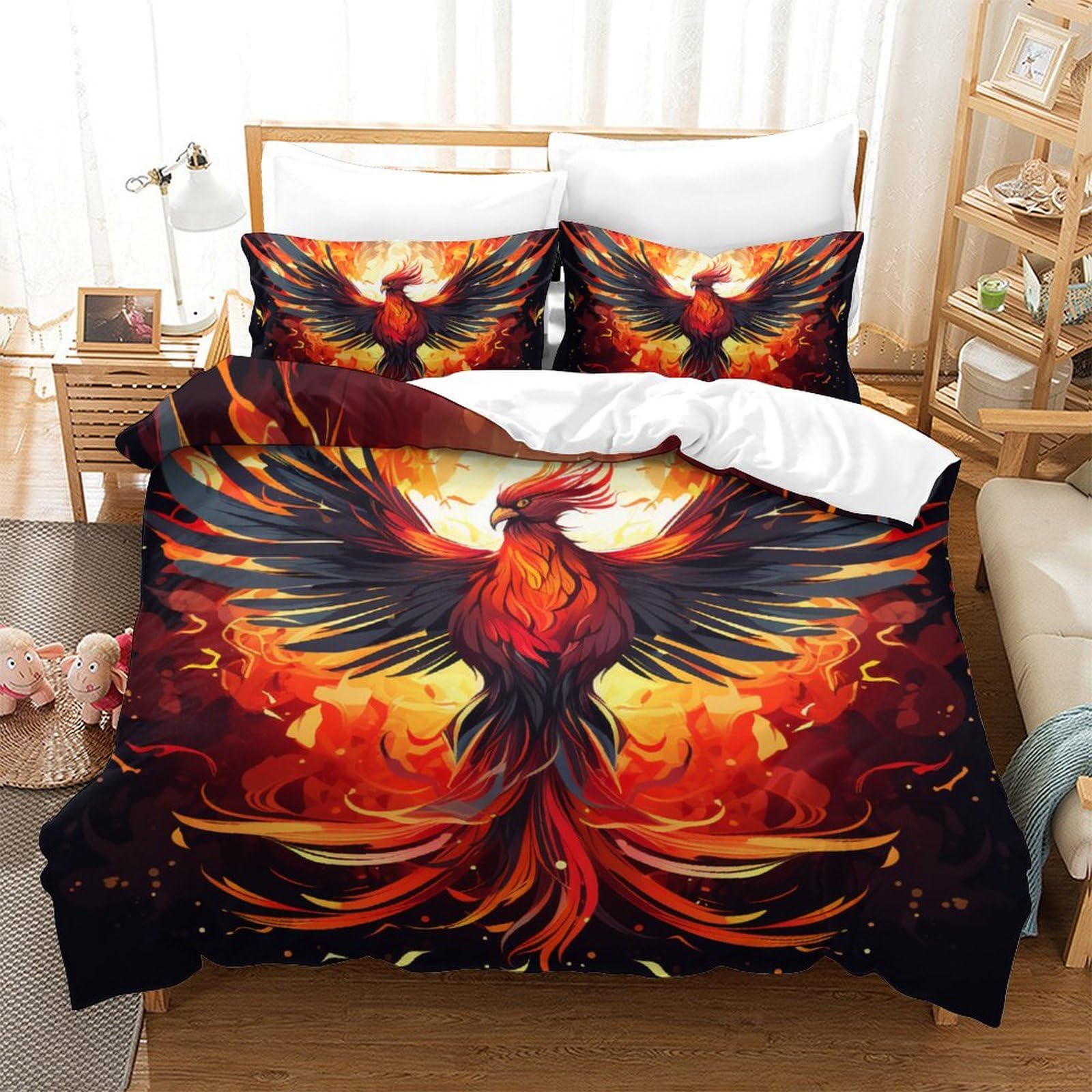 Housse de couette le phoenix motif 3D pour transformer votre chambre en cocon de nuit