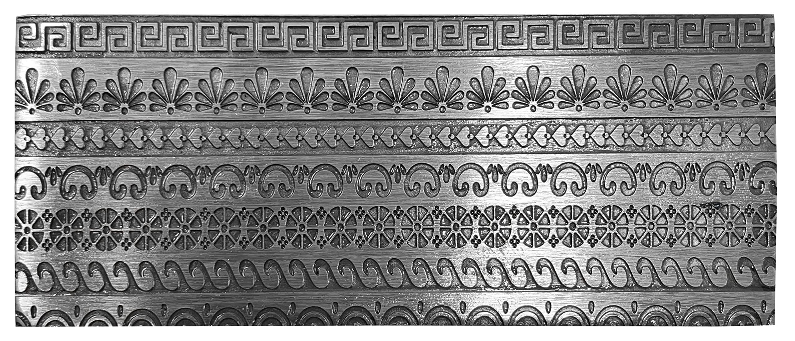 Texture Pattern Plate Style #35 for Press or Rolling Mill Abstract Geometric Embossing Relief Jewelry Making Metal Forming Tool