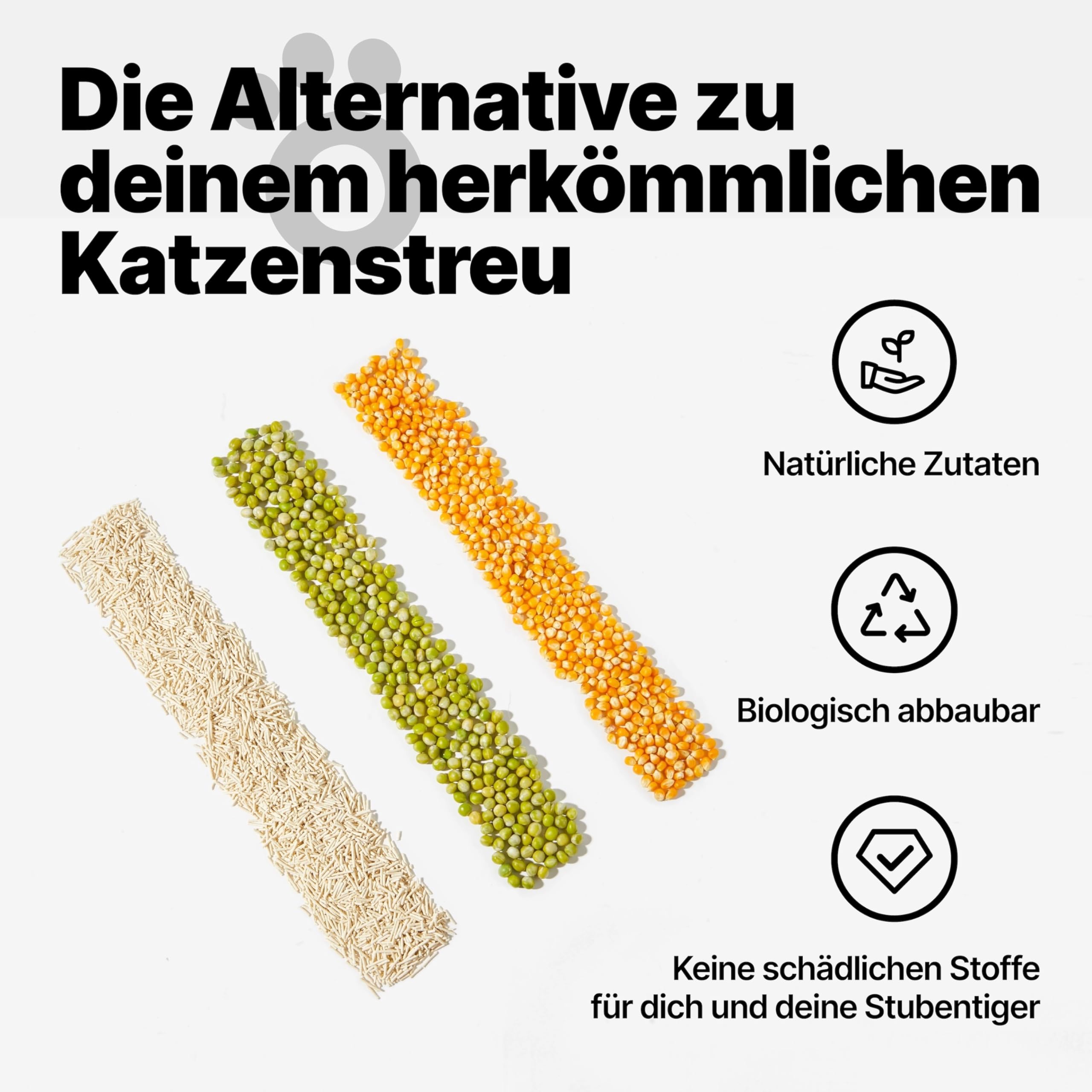 Tofu Katzenstreu 10,8 kg - Klumpend und pflanzlich aus Erbsenfasern, 99% staubfrei, optimale Geruchskontrolle, entsorgbar in der Toilette, Originalduft