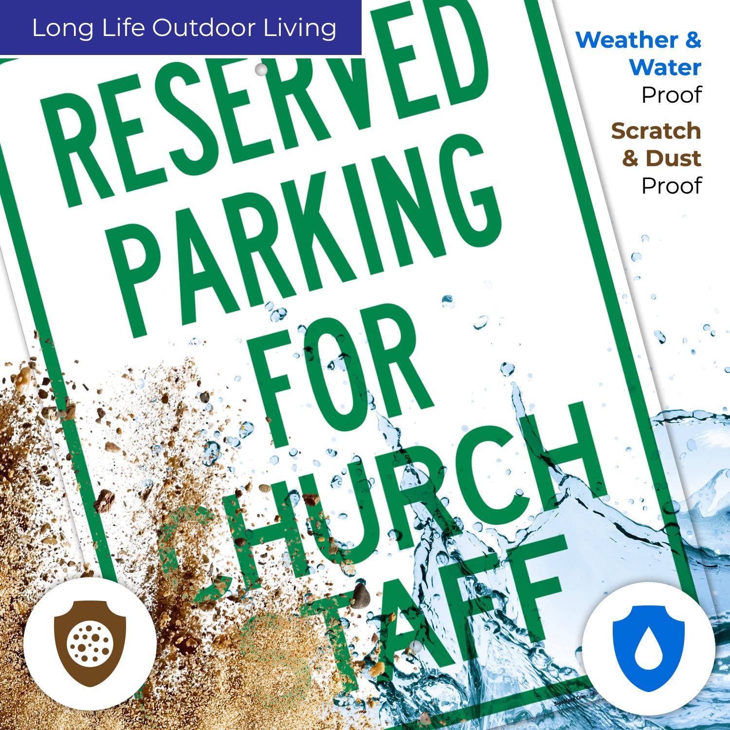 24x30 Inch Parking Notice Staff Parking Only Sign - 24x30 Inch Aluminum ...