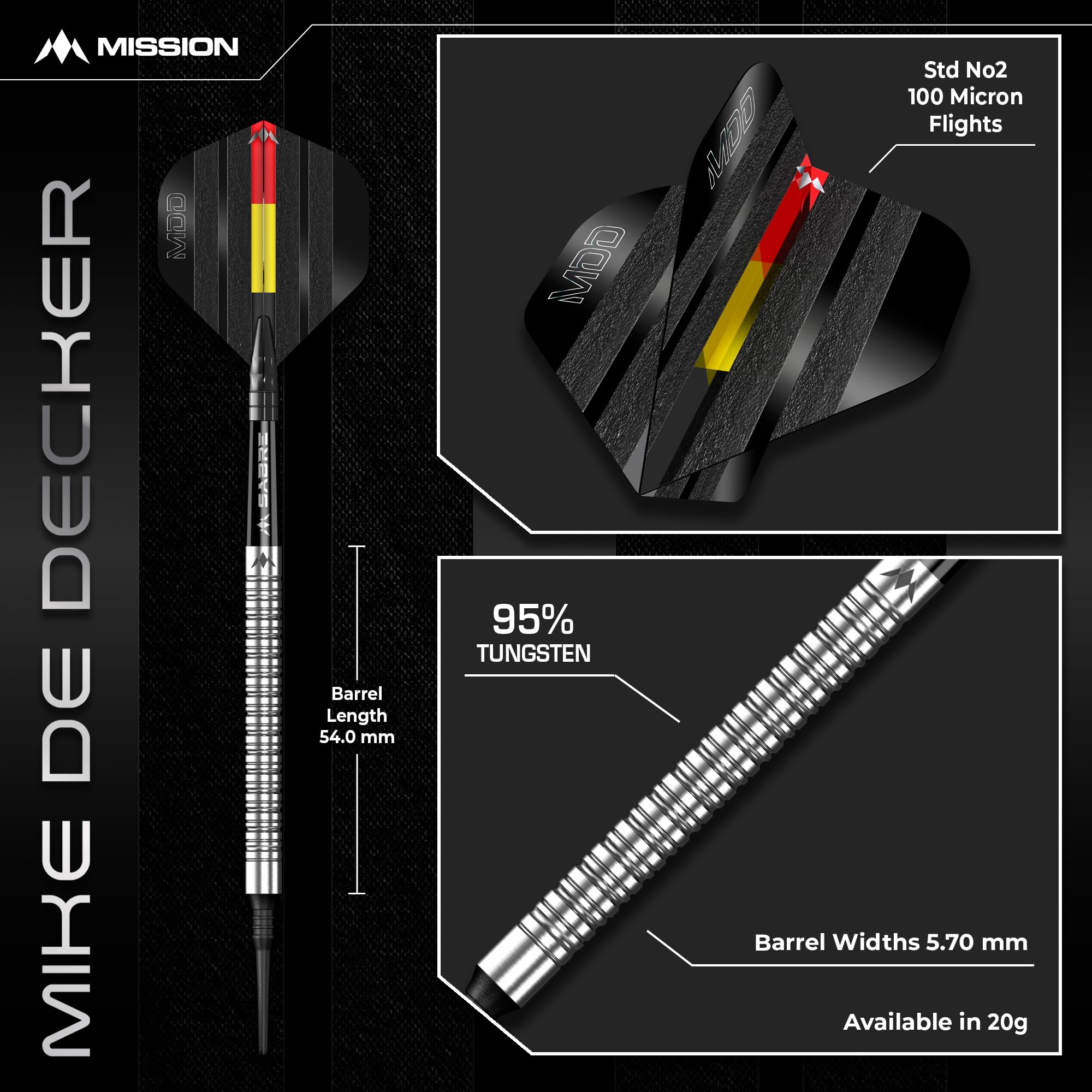 Mission Mike de Decker 95% Softdarts