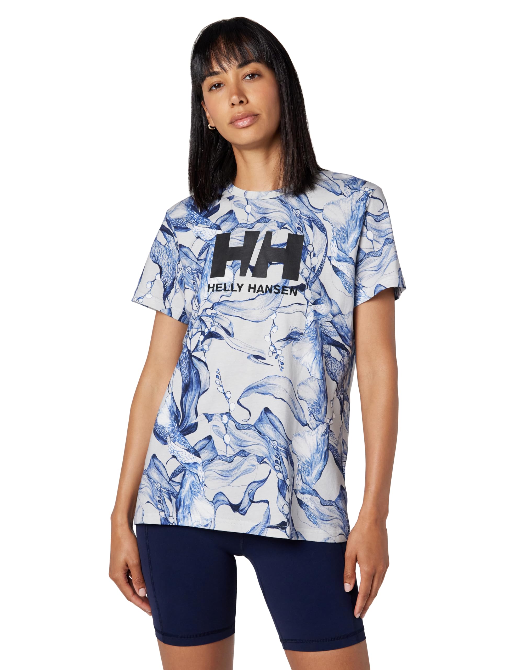 Helly Hansen Women's 853 Grey Fog Esra Logo T-Shirt M