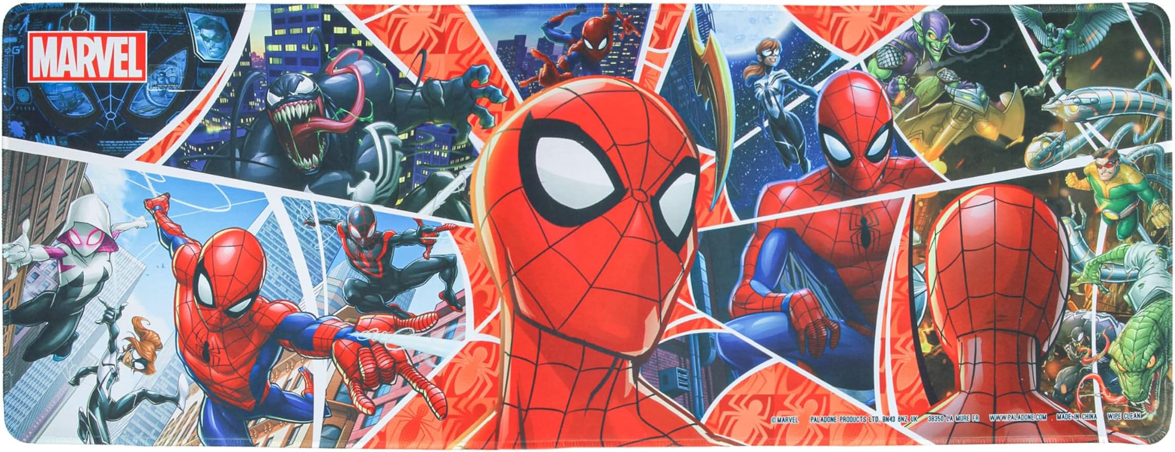 Spider Man Desk Mat, Officially Licensed Large Desk Pad for Keyboard and Mouse, Marvel Home Office and Gaming Desk Accessory, Non-Slip Wipe Clean| Paladone