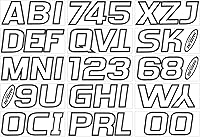 Vista 8 de Kit de números para registro de fábrica Hardline Products en color azul y negro, Negro sólido