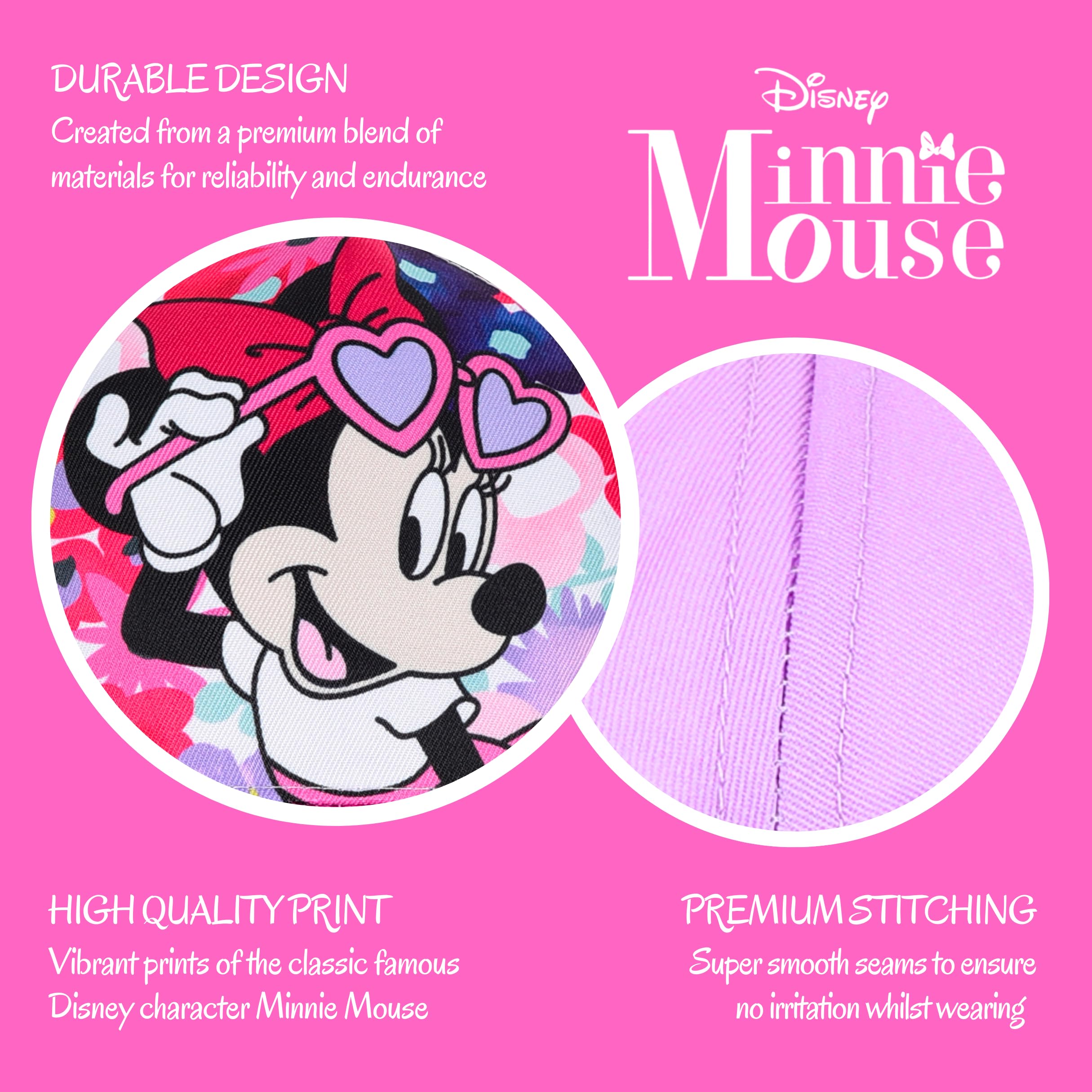 Disney Minnie Mouse Gorro para Niñas, Gorra de Béisbol Clásica, Diseño Floral