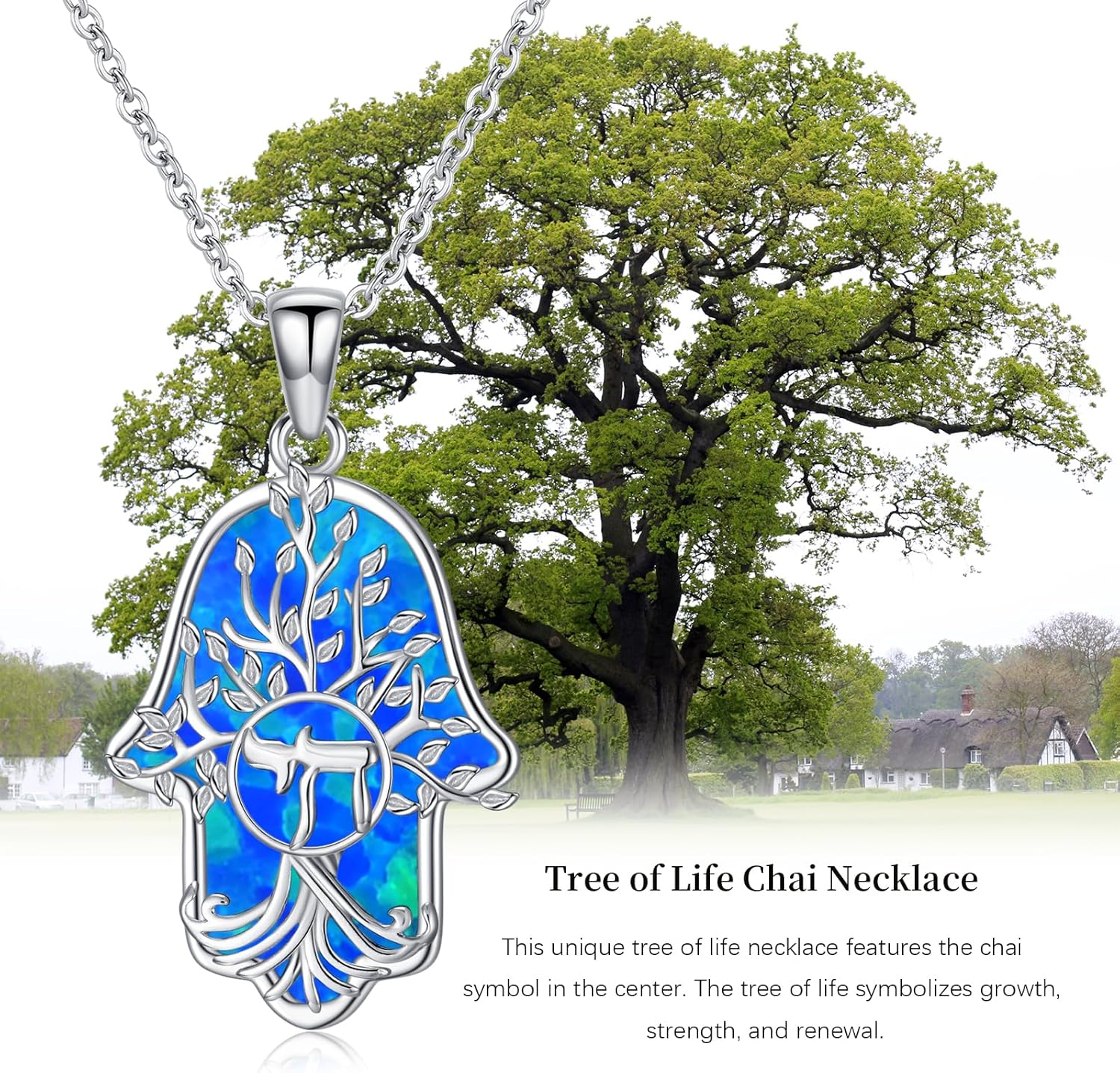 Hamsa Necklace 925 Sterling Silver Evil Eye/Lotus Flower/Star of David/Chai/Yin Yang Hamsa Hand Pendant Jewelry Hand of Fatima Gifts for Women - Image 7