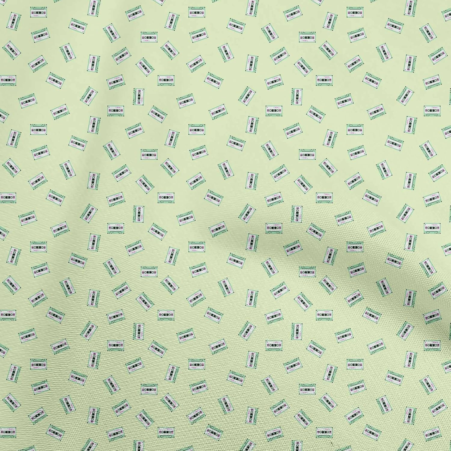oneOone Cotton Flex Light Yellow Fabric Kids DIY Clothing Quilting Fabric Print Fabric by Yard 40 Inch Wide