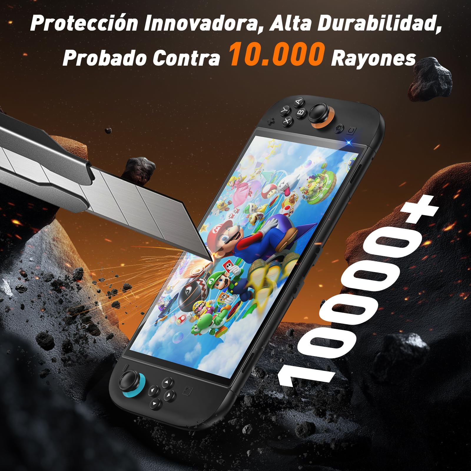 daydayup 4 piezas Protector de Pantalla Compatible con Nintendo Switch 2 con [Marco de alineación] .Cristal Templado Antiarañazos para Switch 2, Película Protectora para Switch 2 (7.9")
