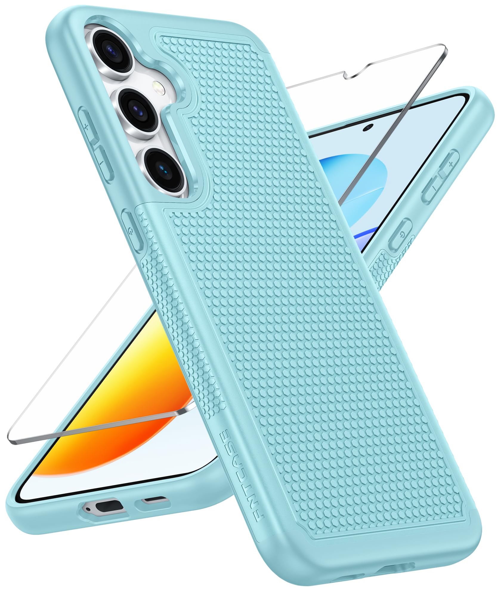 FNTCASE for Samsung Galaxy S25 Phone Case: Dual Layer Non Slip Protective