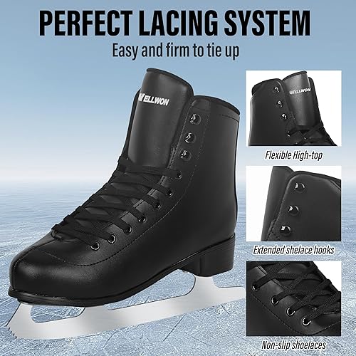 Miniatura 2 de Ice Skates for Women, Adult Figure Skates for Men, Figure Skating Shoes with Velvety Lining for Indoor& Outdoor Rink,Ice Skates Size 5 6 7 8 9 10 11