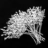 GlyinnHe 50pcs Acrylic Bead Drop Stems Flower Bouquet Crystal Bud Branches Flower Twig Picks for Wedding Home Decoration Floral Decor Craft Supply